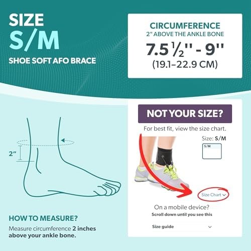 BraceAbility AFO Foot Drop Brace – Adjustable Soft Ankle Foot Orthosis Drop Foot