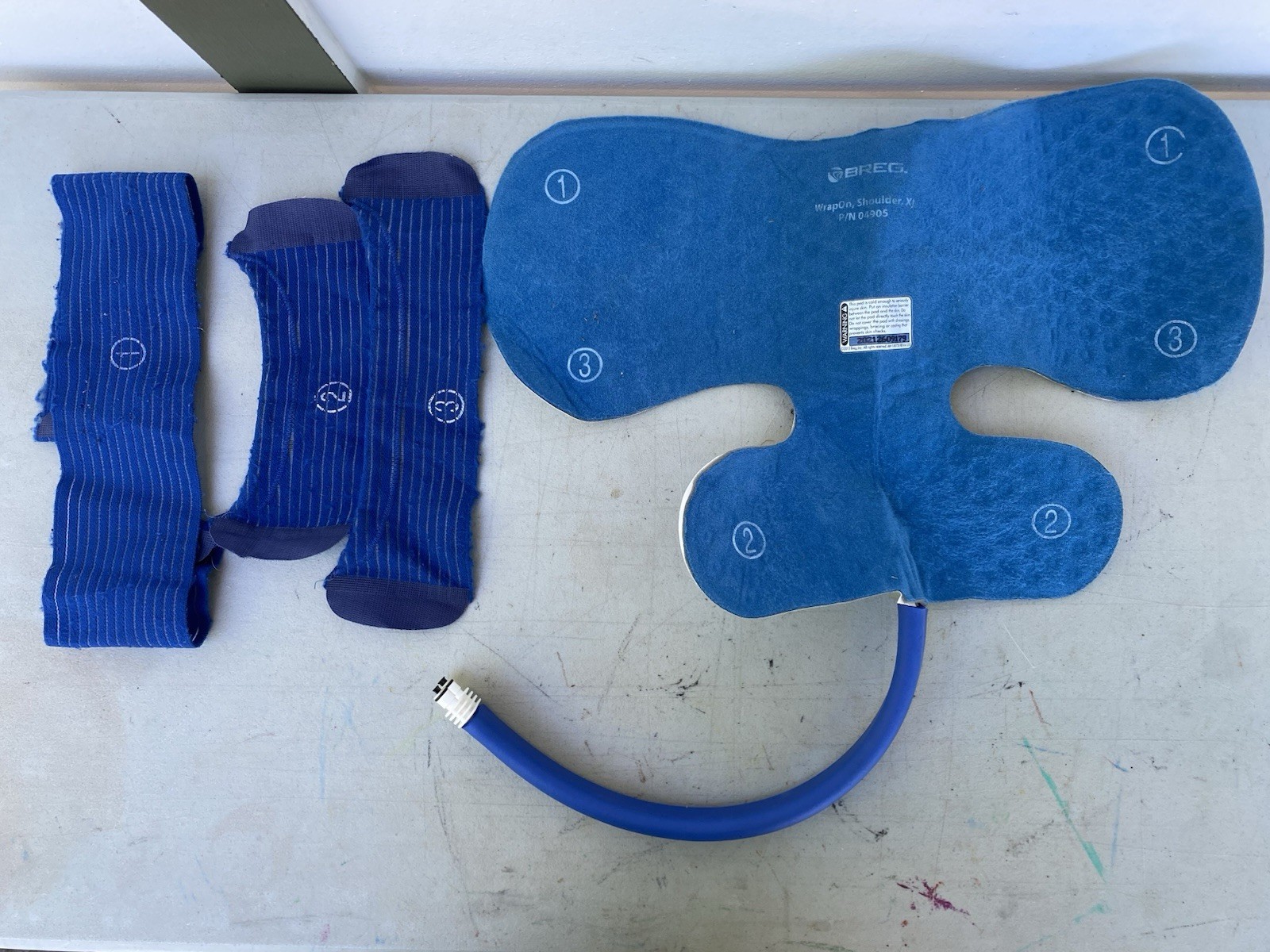 Breg Wrap On XL Shoulder Cool Pad 04905 Replacement w/ 3 Wrap Straps Clean!