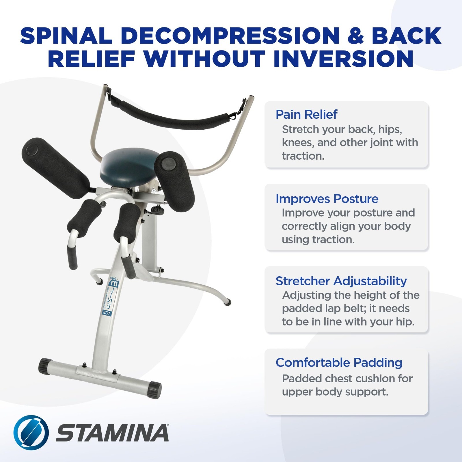 Back Pain Relief Decompression Machine – Portable Spine Stretching & Exercise Eq