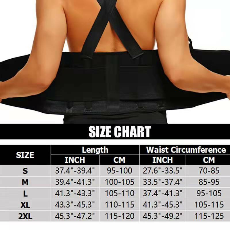 Lumbar Lower Back Support Work Heavy Duty Weight Lift Waist Brace Suspender