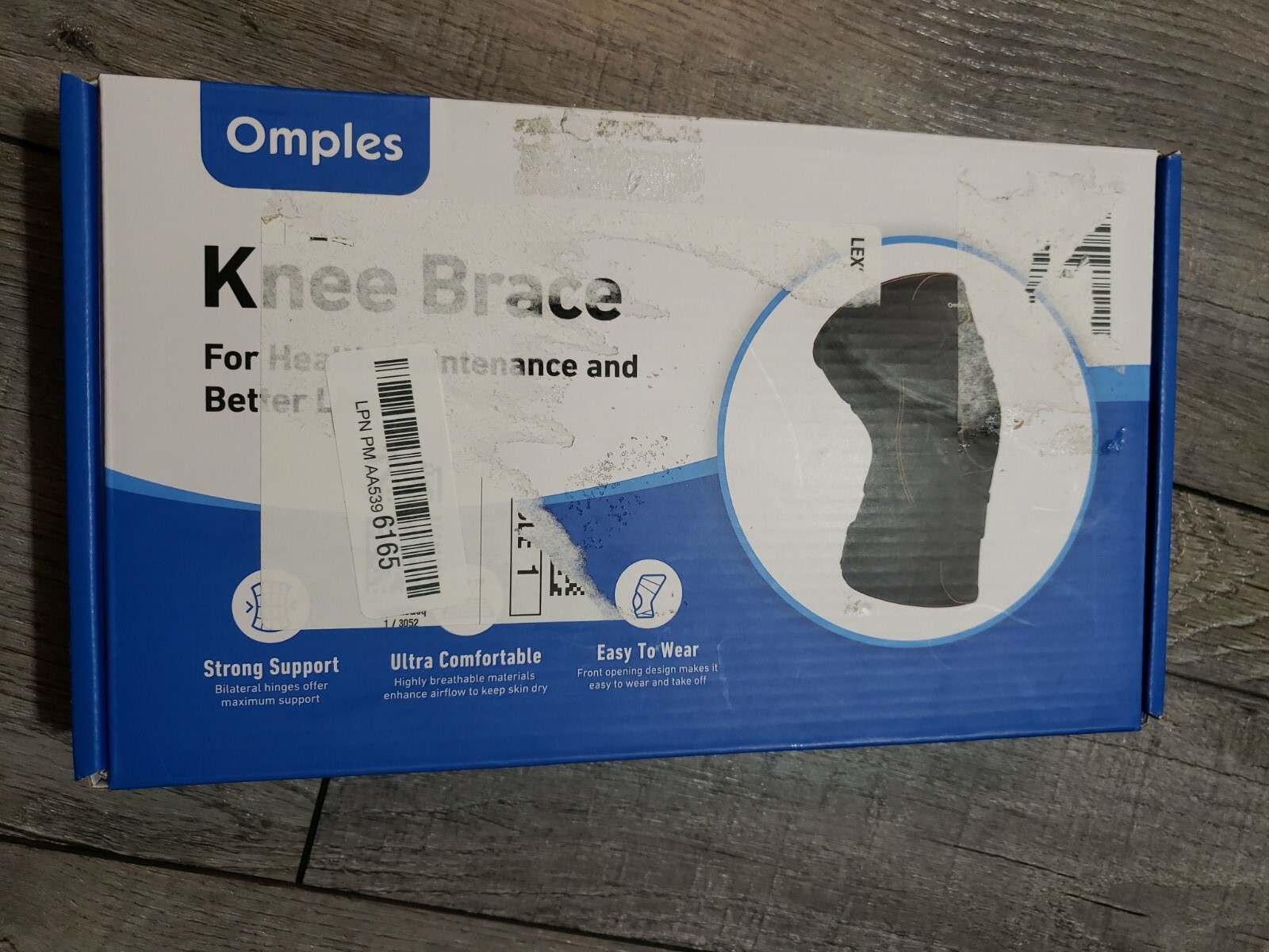 Omples Hinged Wrap Around Knee Braces for Knee Pain Size 1 ( open box)