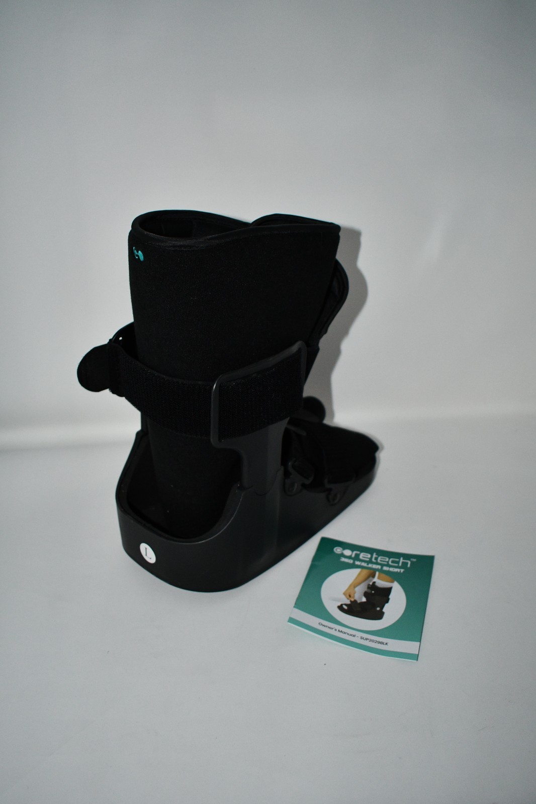 Vive Health 360 Walker Boot Short Coretech w/ Imprinting – Black, Pneumatic LARG