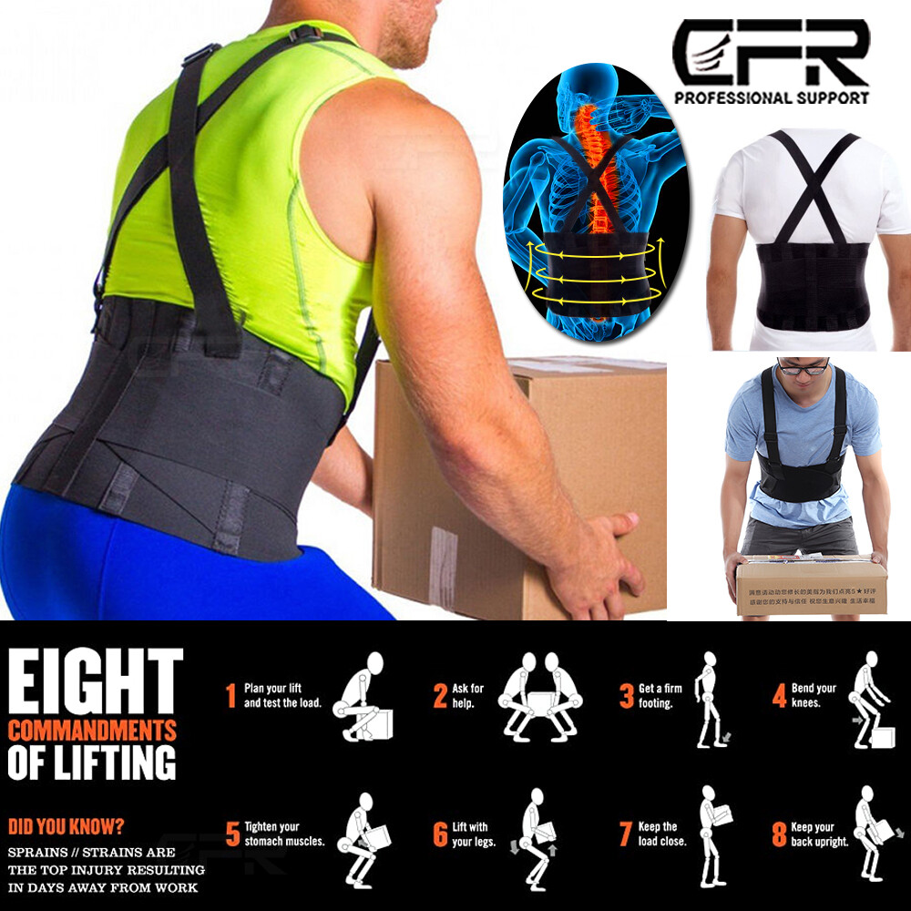 Adjustable Lower Back Brace Lumbar Support Waist Belt For Pain Relief