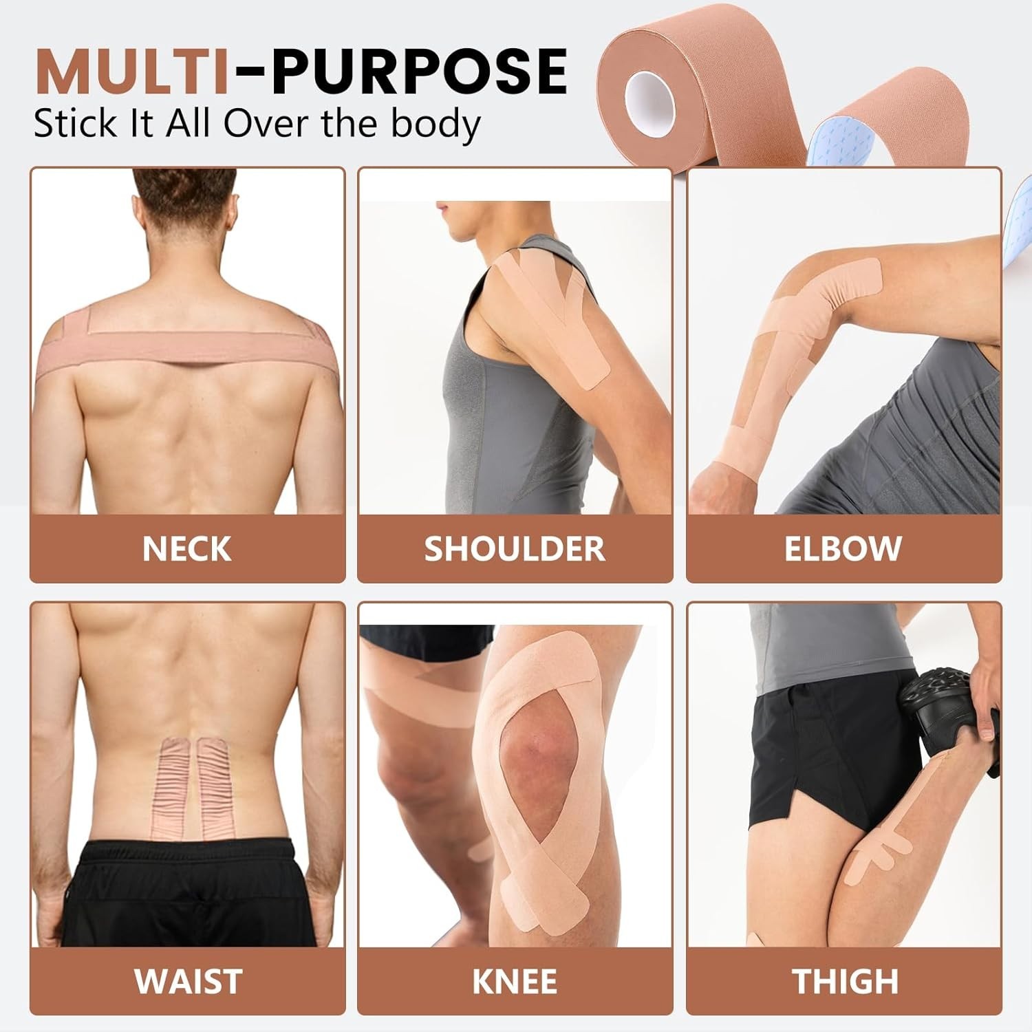 5 Roll Kinesiology Tape Athletic Muscle Support Sport Elastic Physio Therapeutic