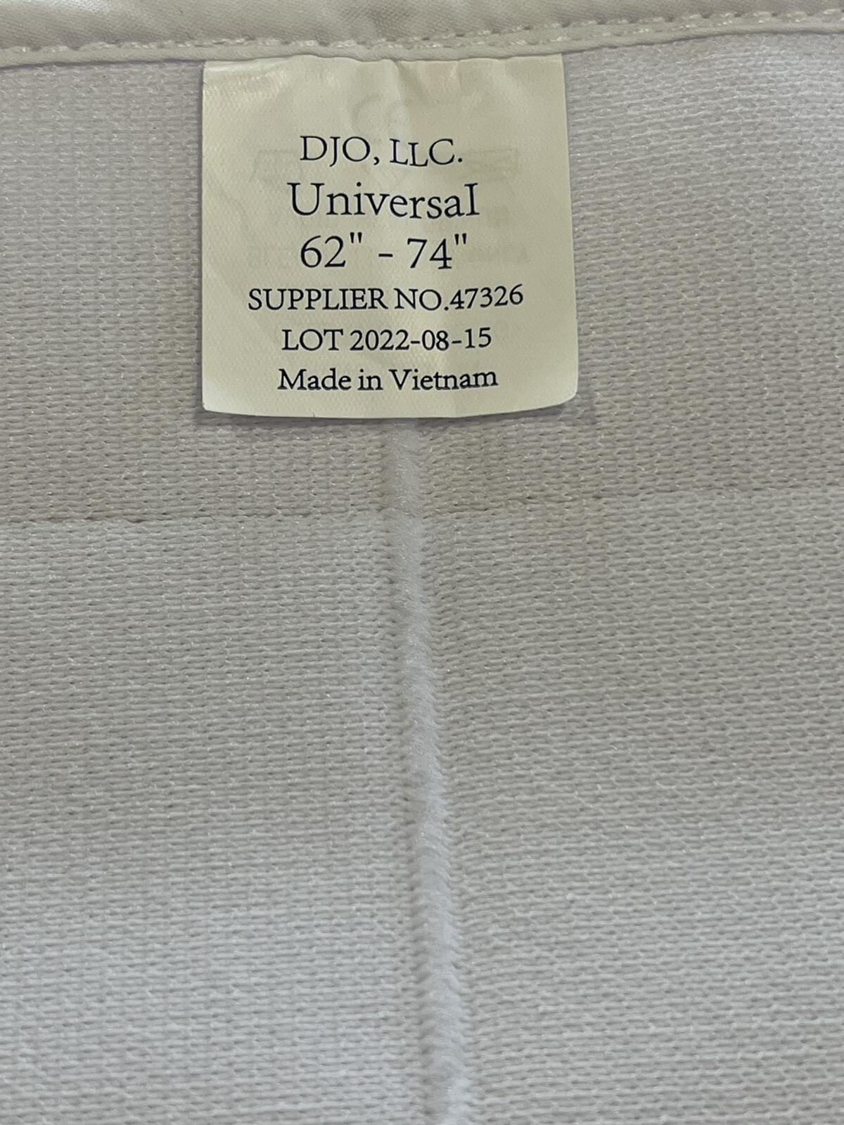 Back Abdominal Rib Cage Support 4 Panel Binder 62” – 74” XL White Donjoy Procare