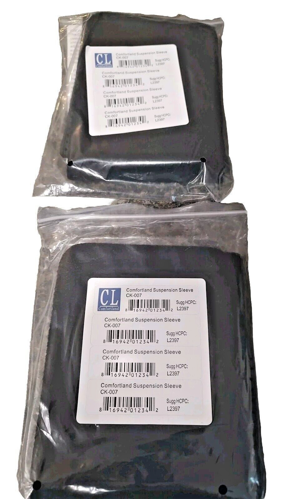 CK-007 Black Comfortland Suspension Sleeve Wrap for Knee Size Universal