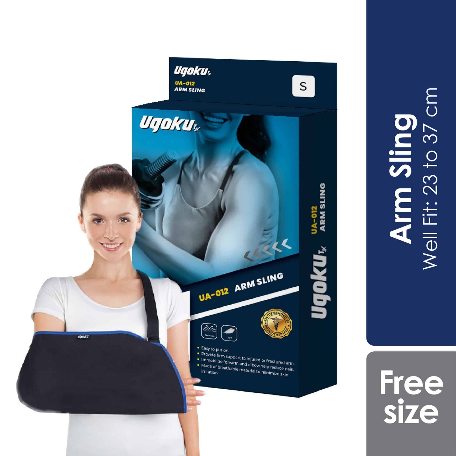 Ugoku Arm Sling Forearm Support Adjustable shoulder strap travel first aid box