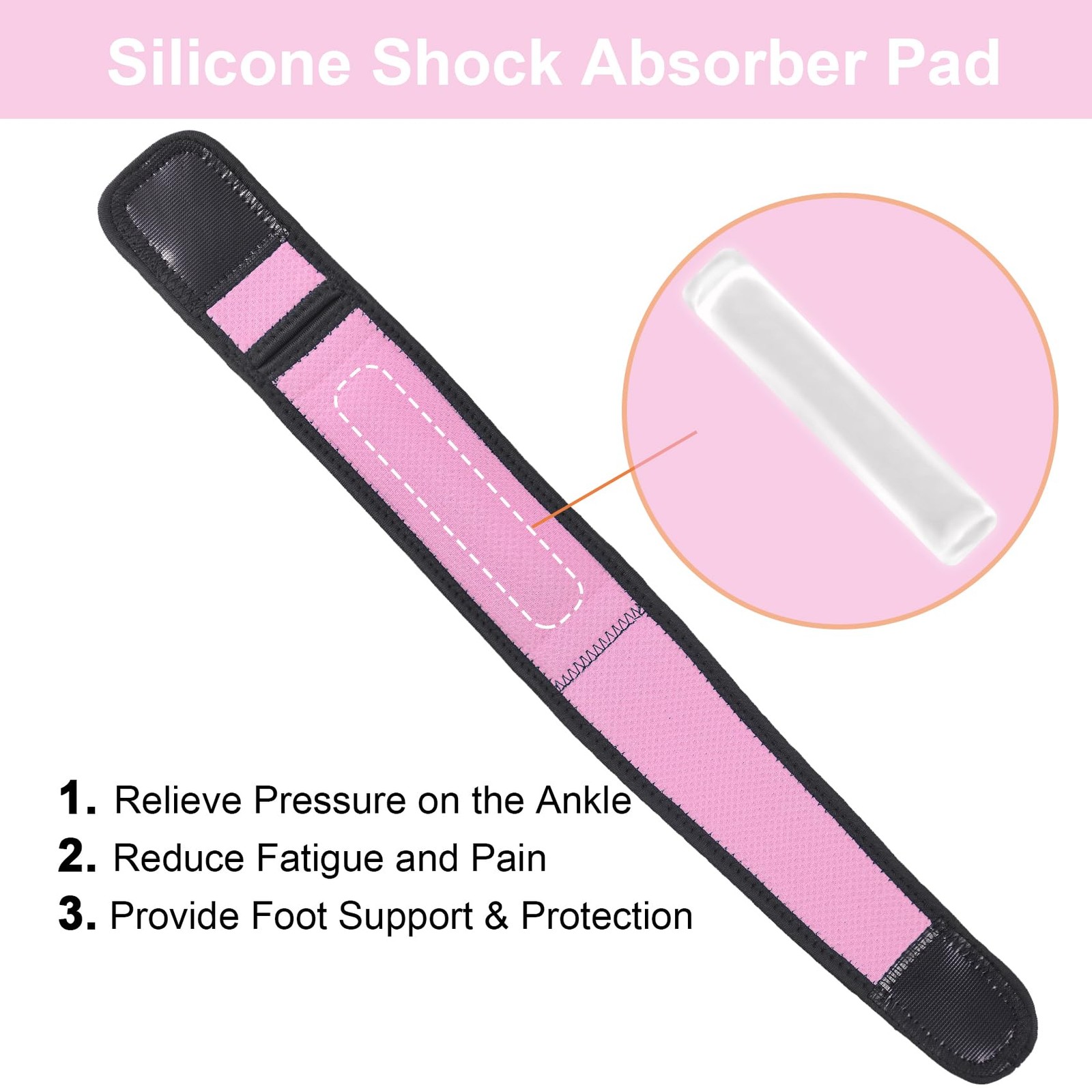 1 PCS Achilles Tendonitis Brace Women Adjustable Ankle Support Pink Sport