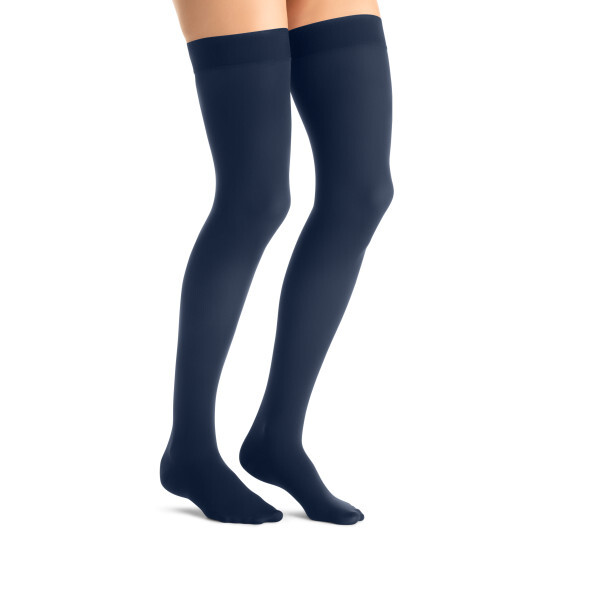 JOBST Women’s Opaque Thigh High Dot 15-20 mmHg Closed Toe