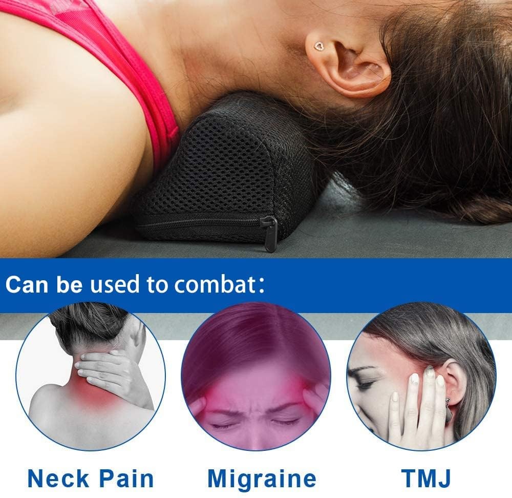 Cervical Neck Wedge â€“ Firm Foam Orthotic Block for Neck Curve Restoration, Su