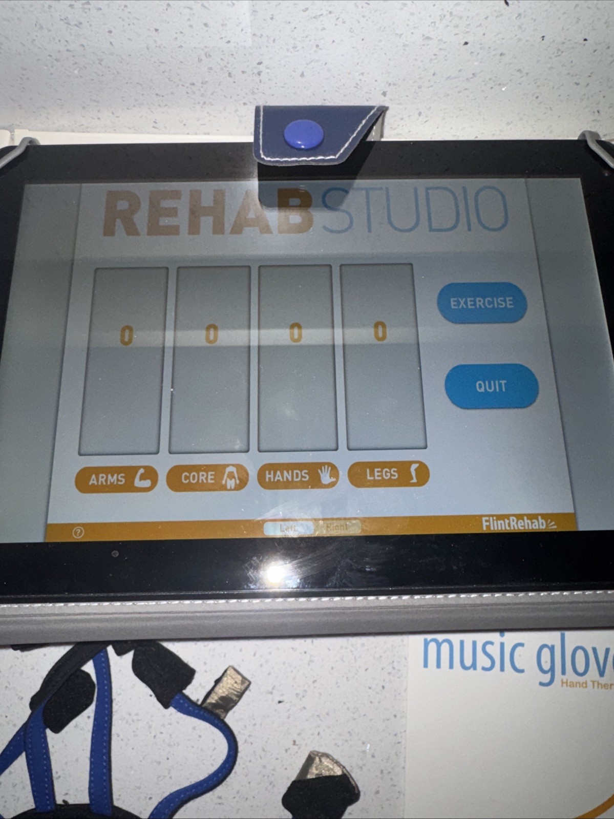 Flint Rehab MusicGlove & FitMi Stroke Recovery System Therapy Glove Pads Tablet