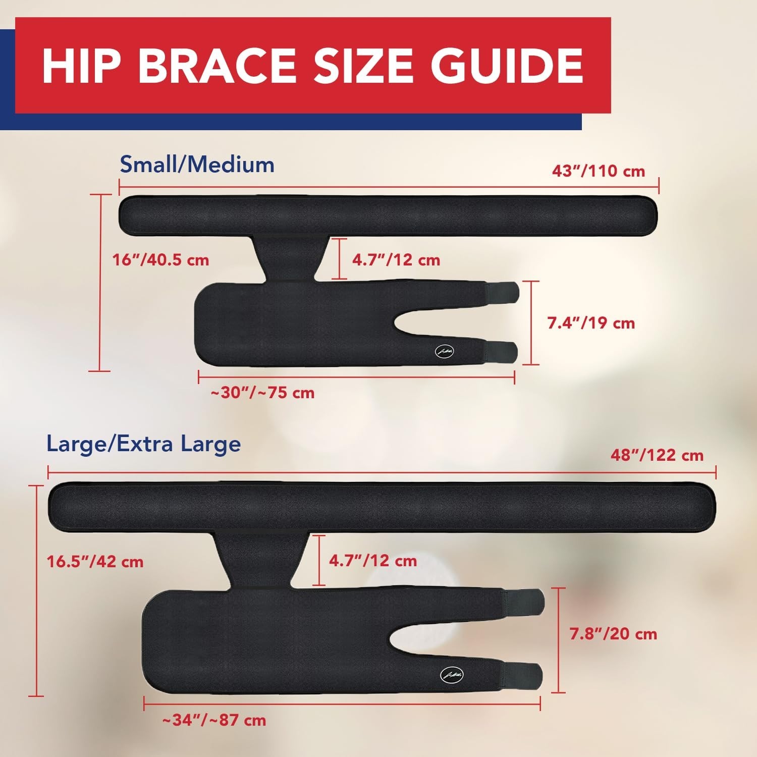Stabilizing Hip Support Brace for Sciatica and Thigh Pain Relief – Black L/XL