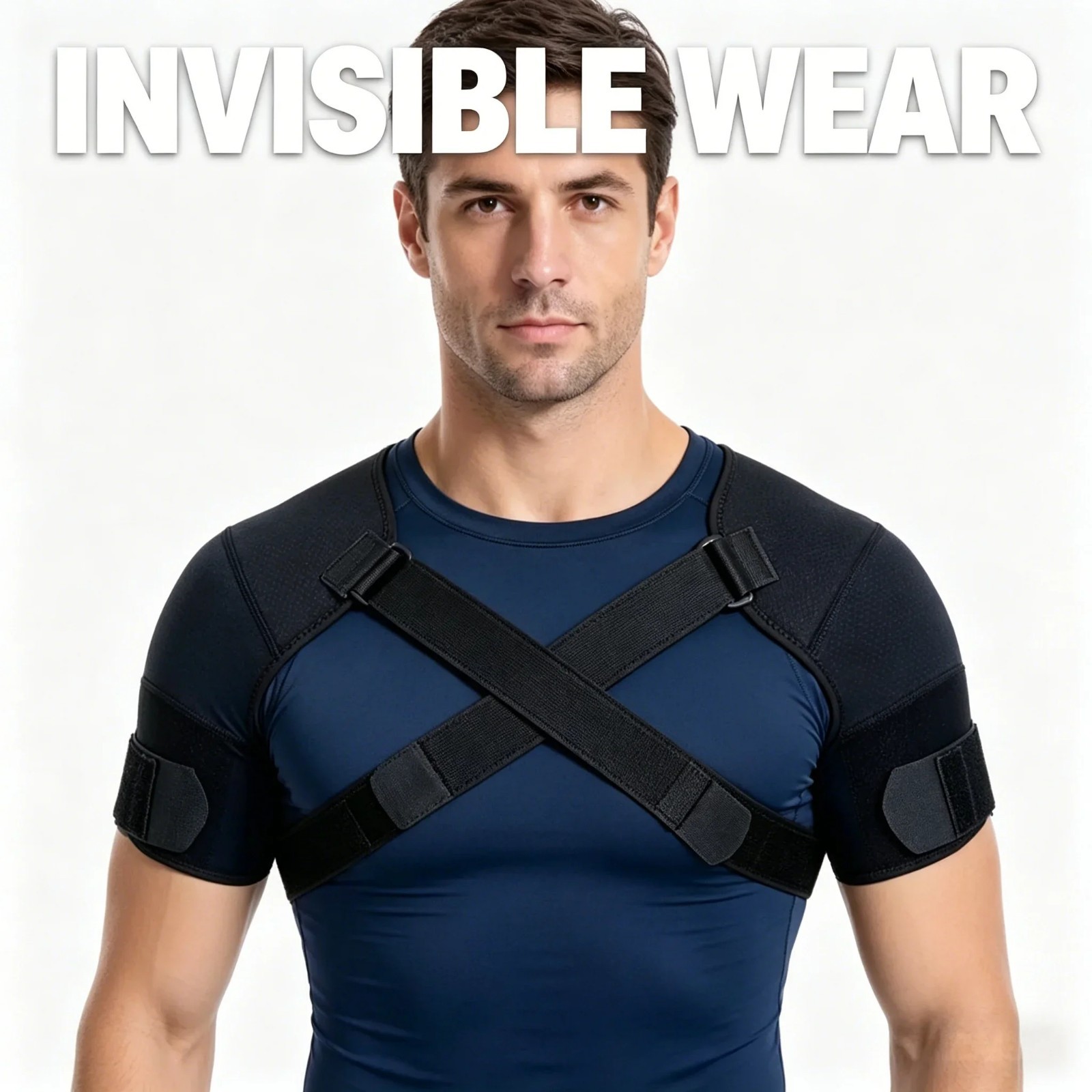 Adjustable Double Shoulder Support Back Posture Corrector Wrap Brace
