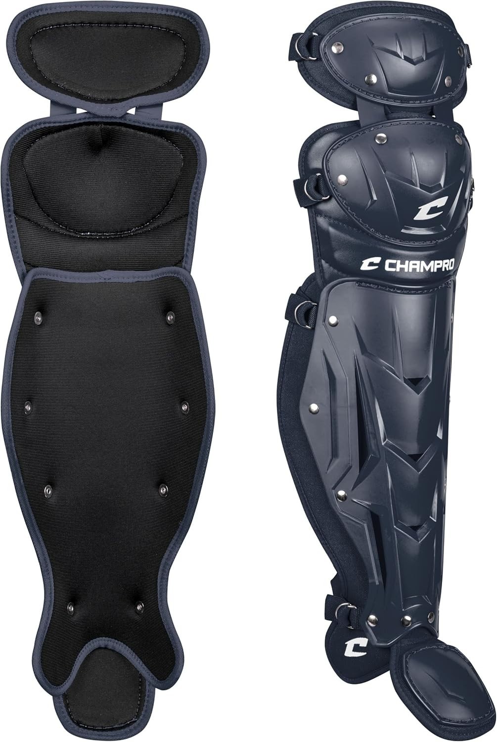 Optimus MVP Double Knee Leg Guards for Youth Baseball – Navy, Size 12