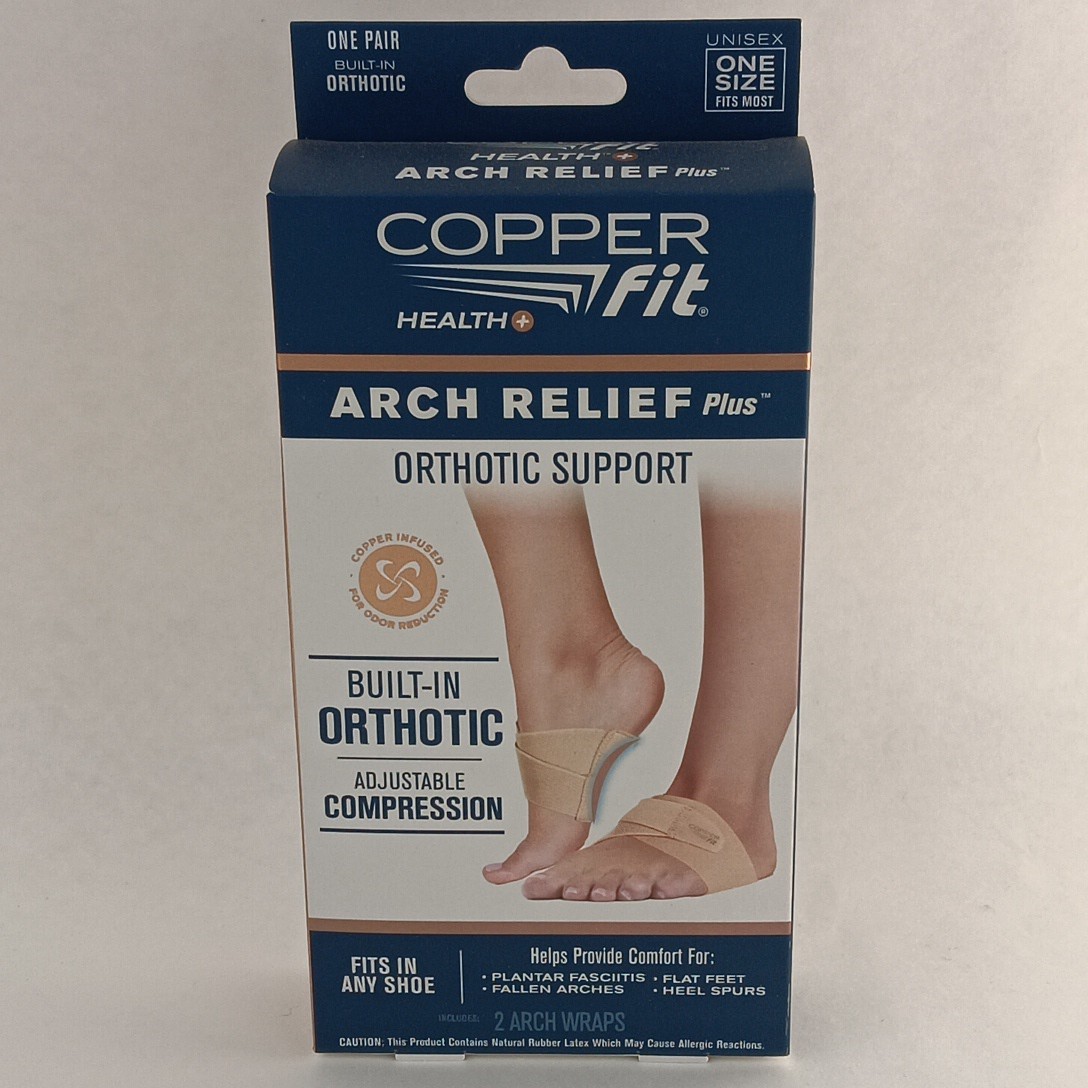 Copper Fit Health + Arch Relief Plus Orthotic Support. Adjustable Compression