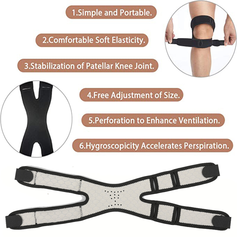 Knee Brace Support Joint Patella Strap Sports Arthritis Pain Relief Running Gym