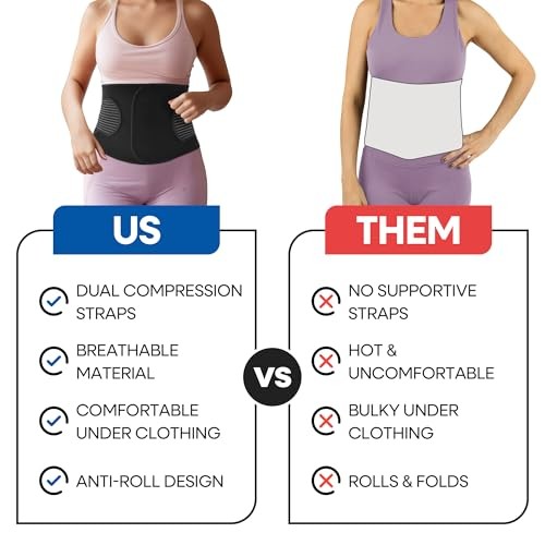 Hernia Belt for Men or Women – Plus Size Abdominal Binder Post Large / XL