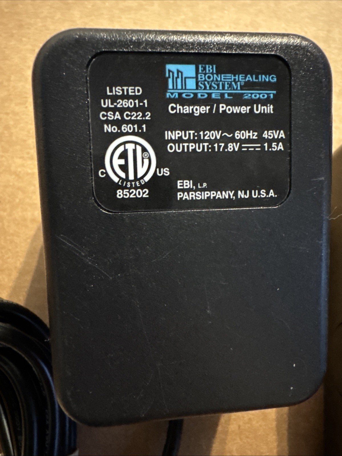 EBI Bone Healing System Model 2001 Charger