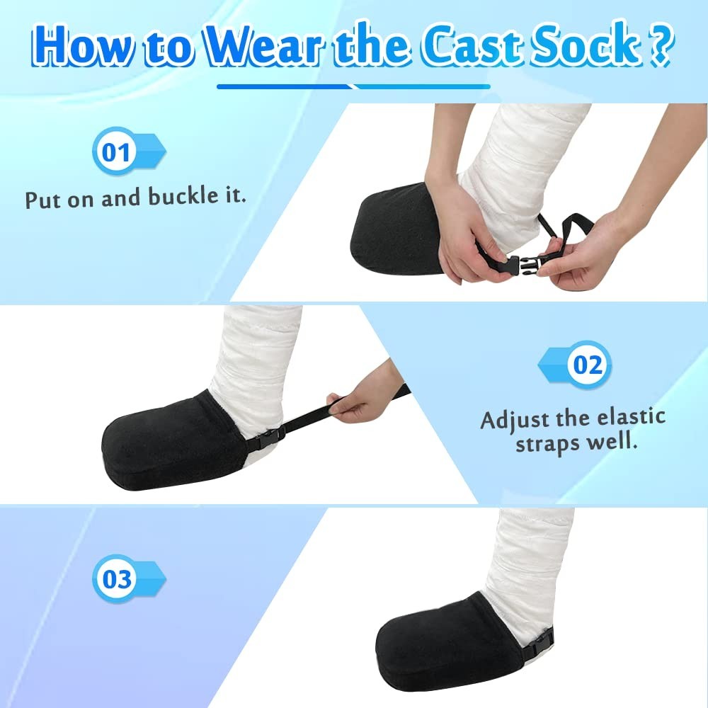 Cast Sock Toe Cover Soft for Foot Warmer Socks Walking Boot Broken Toe Ankle …