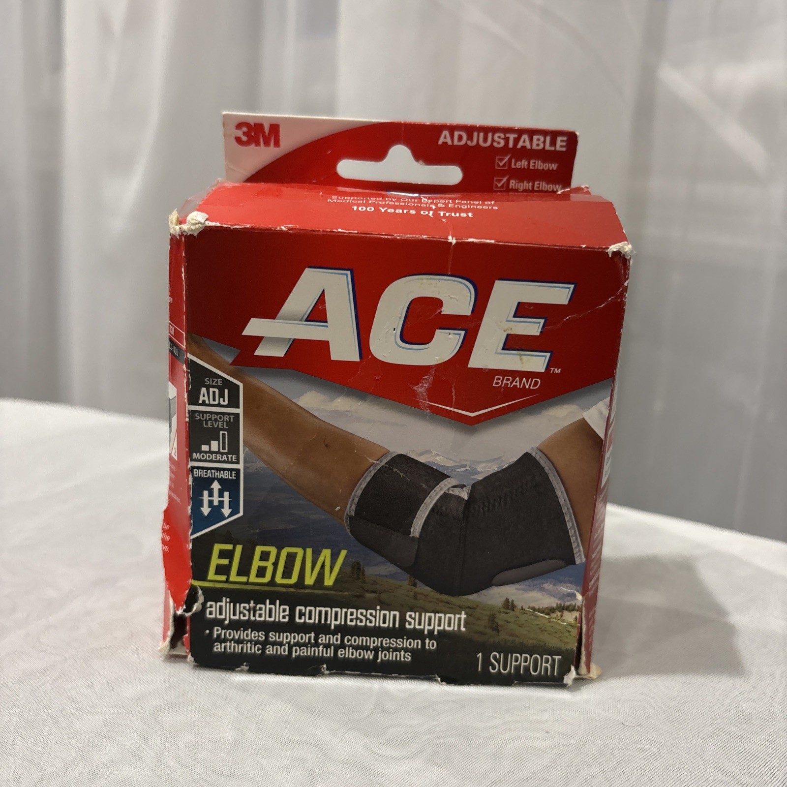 3M Ace 207249 Elbow Support, Adjustable Compression, Moderate Support