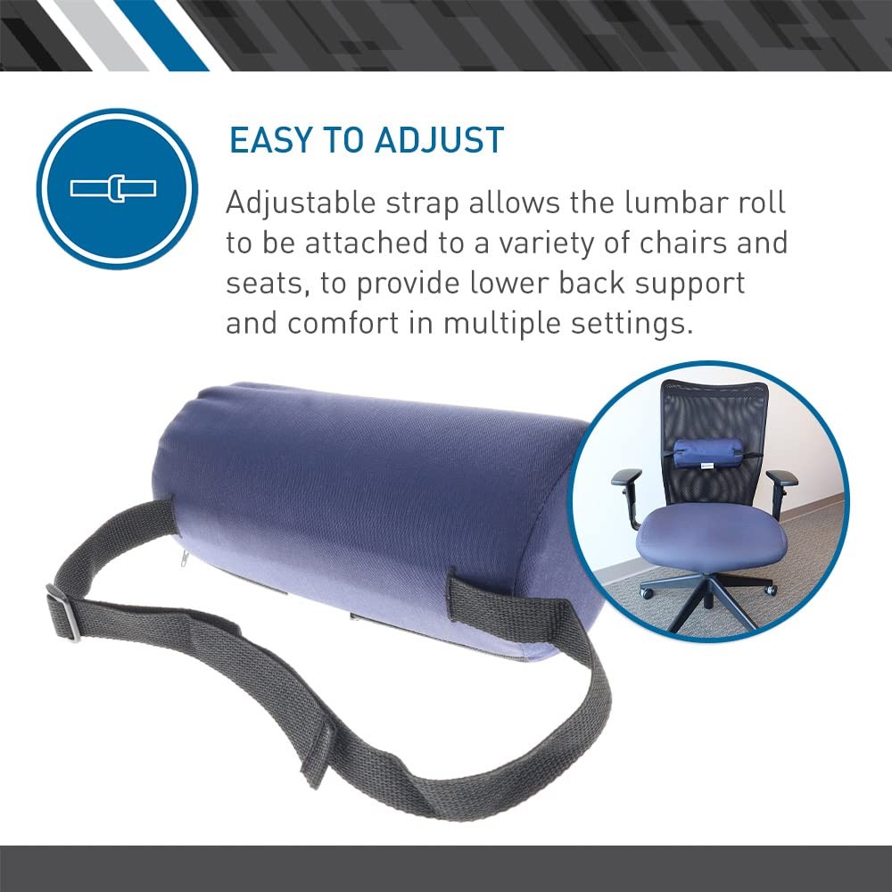 BodyMed Lumbar Support Cushion, Firm, Black – Lower Back Support for Improved…