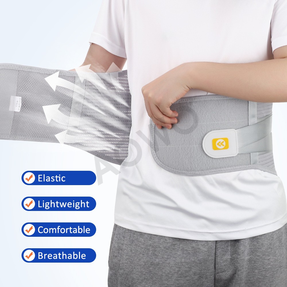 Medical-Grade Lumbar Support Belt for Back Pain Relief with Steel Plates、M-XXL