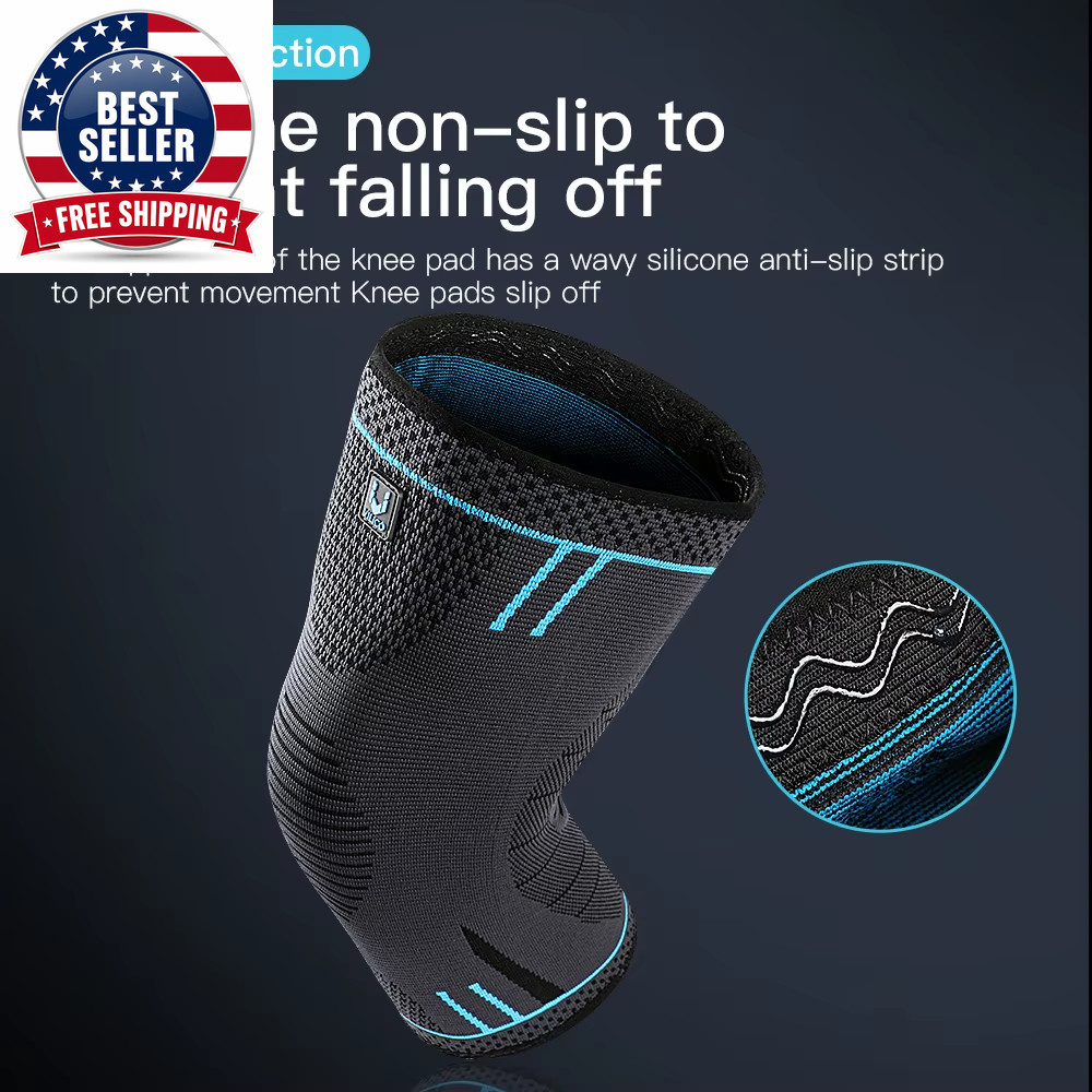 1 Piece of Compression Knee Support Sleeve, Elastic, Breathable, anti Slip Knee
