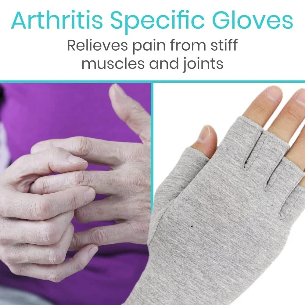 1 Pair Bamboo Gloves Compression Arthritis Glove Wrist Support Joint Pain Relief
