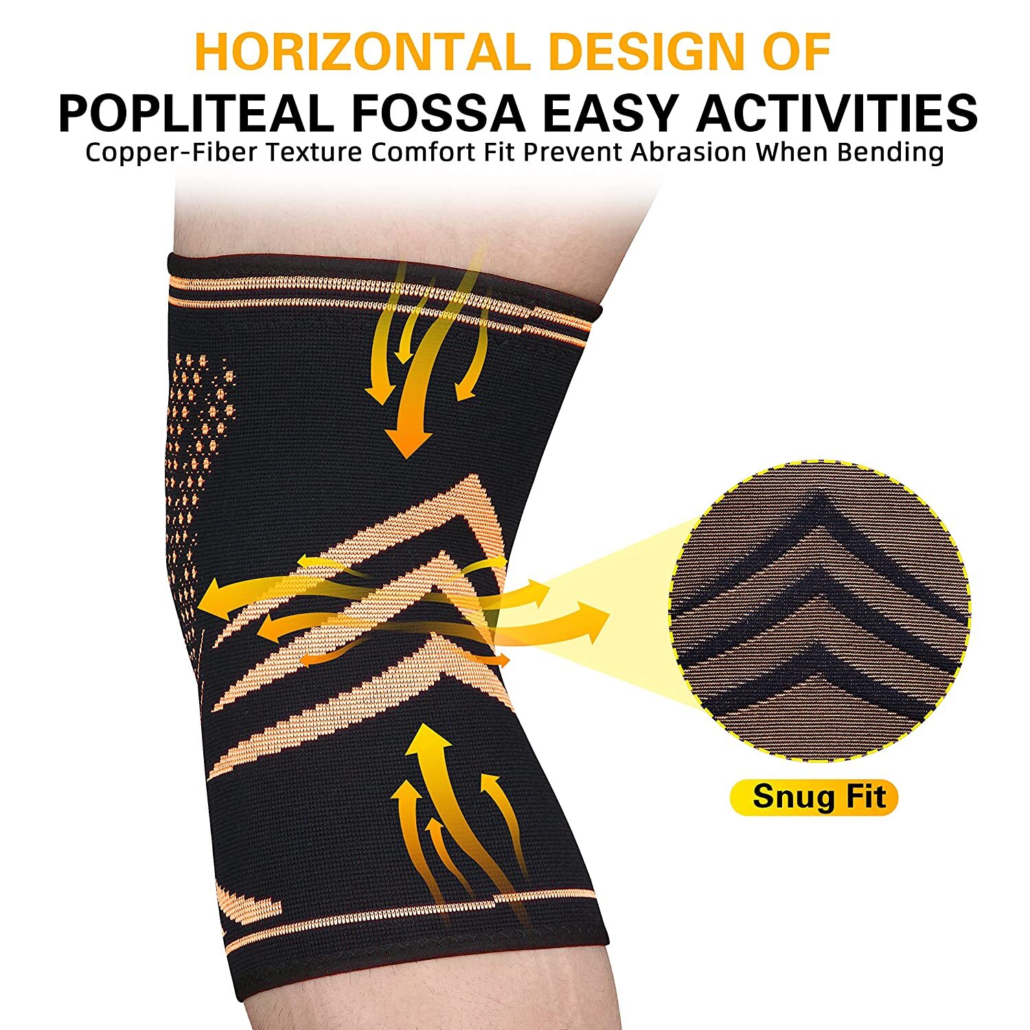 Ihuan 2-pack Copper Knee Support Braces for Women and Men – Brand NIB