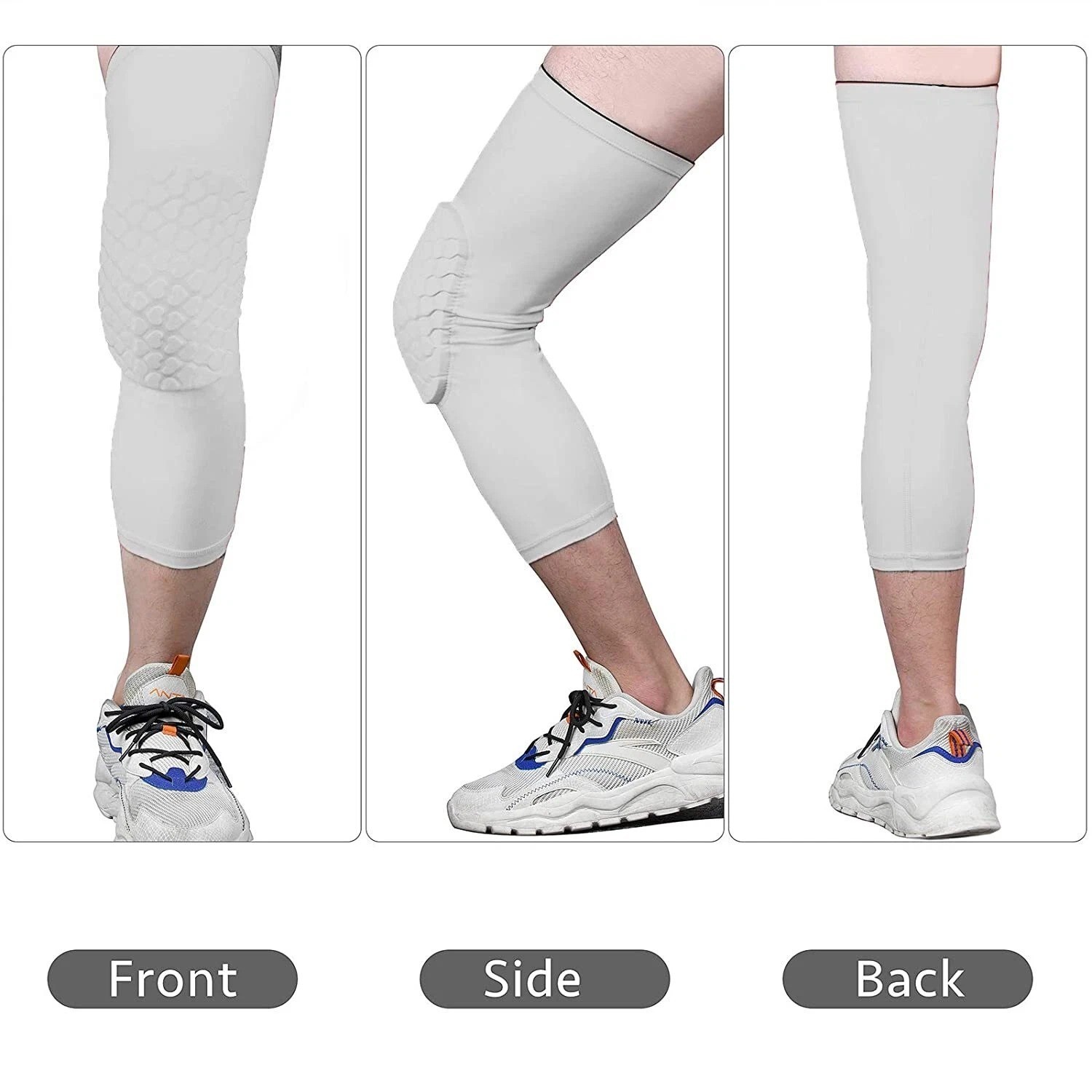 Basketball Knee Pads Protector Compression Sleeve Honeycomb Foam Brace Fitness