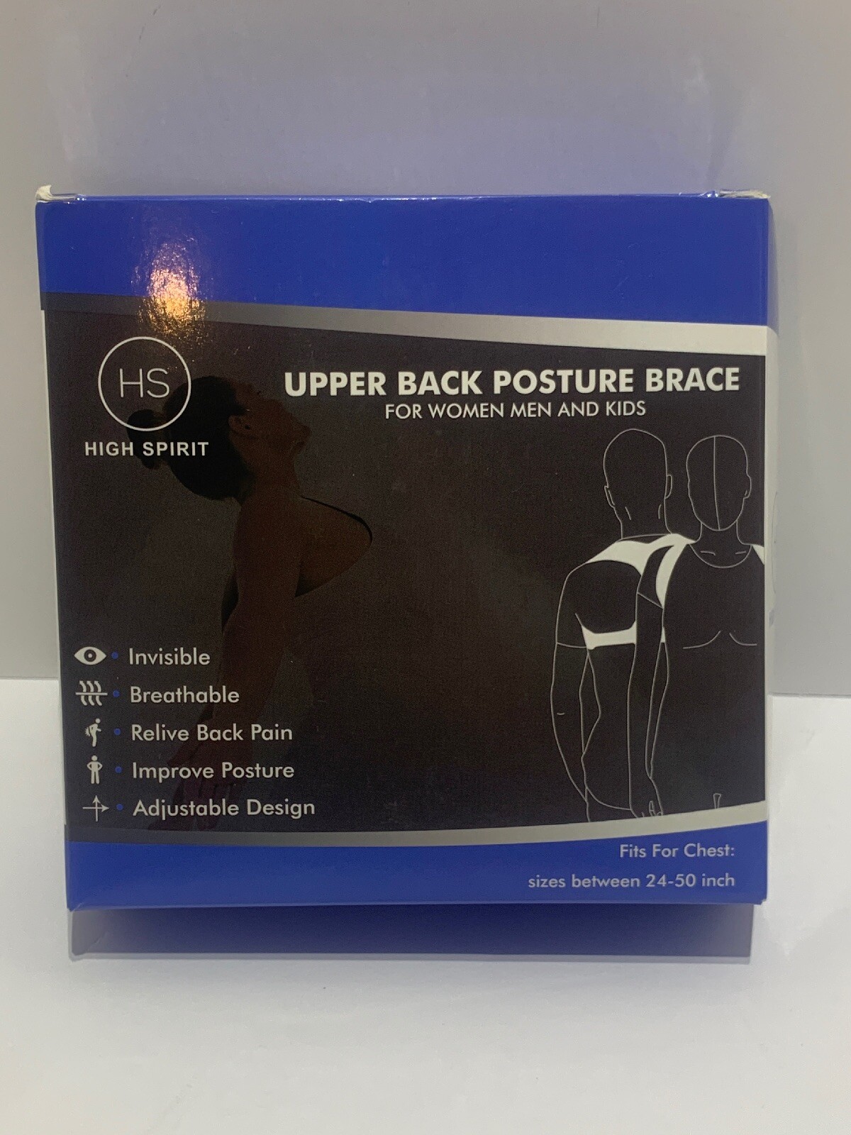 High Spirit Upper Back Posture Brace Sizes Between 24-50 Inch