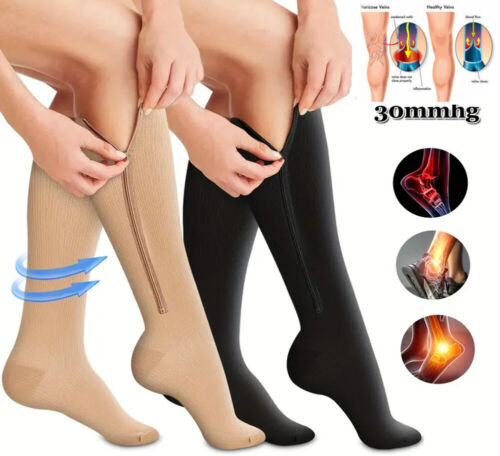 1 Pares Medias Calcetines De Compresion Para Mens Womens Best 20-30 Mmhg Socks