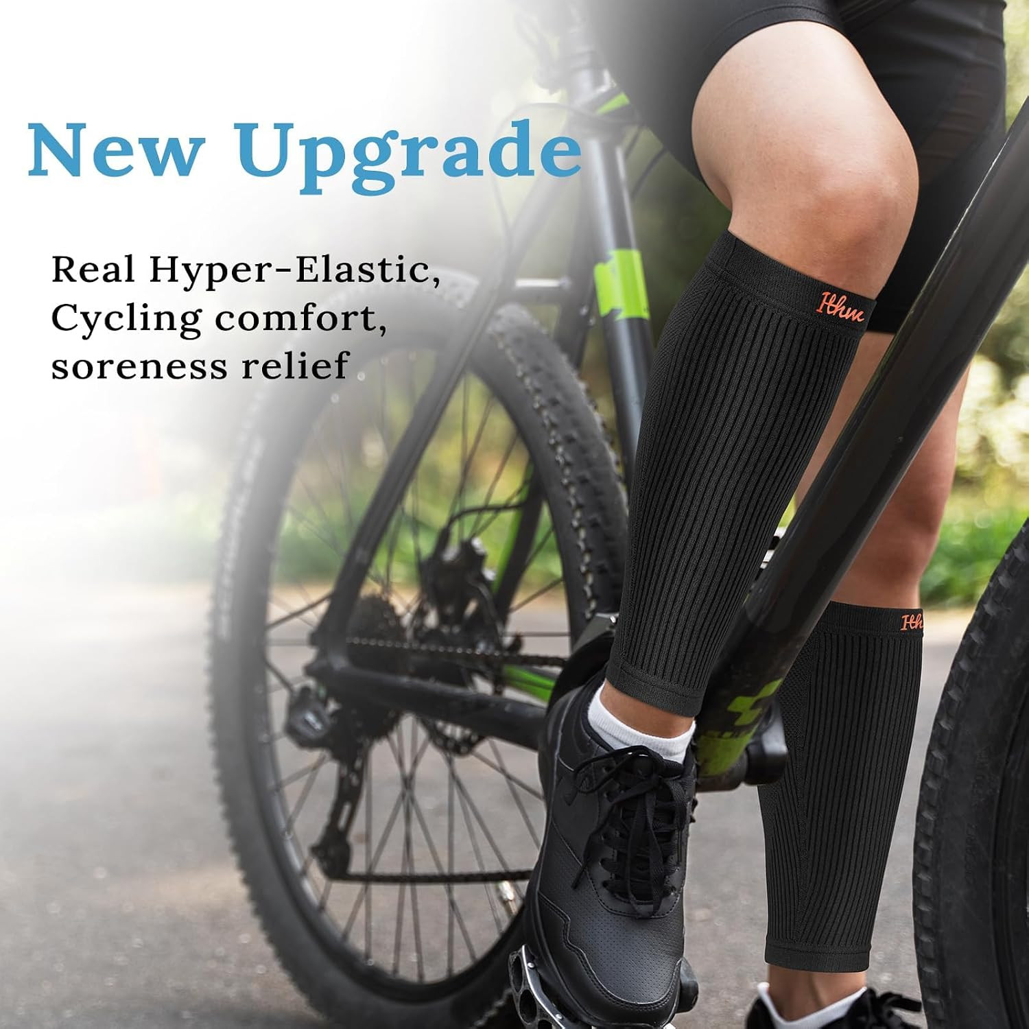 Flat Knit Calf Compression Sleeves for Men & Women, Shin Splint Relief | Premium