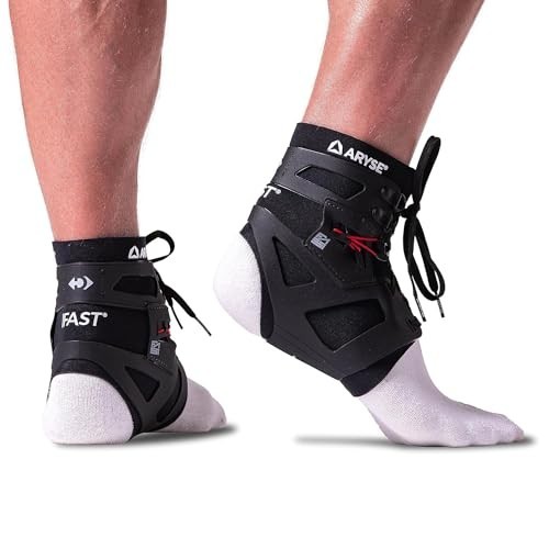Ankle Brace Stabilizer X-Large Black for Basketball Soccer Volleyball Sports