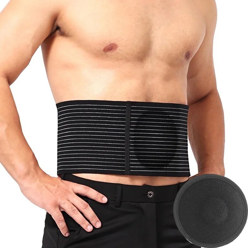 Umbilical Hernia Support Belt for Men Women with Removable Silicone Compression
