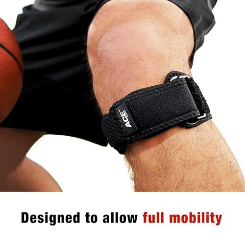 ACE Brand Knee Strap, Adjustable, Black, 1/Pack