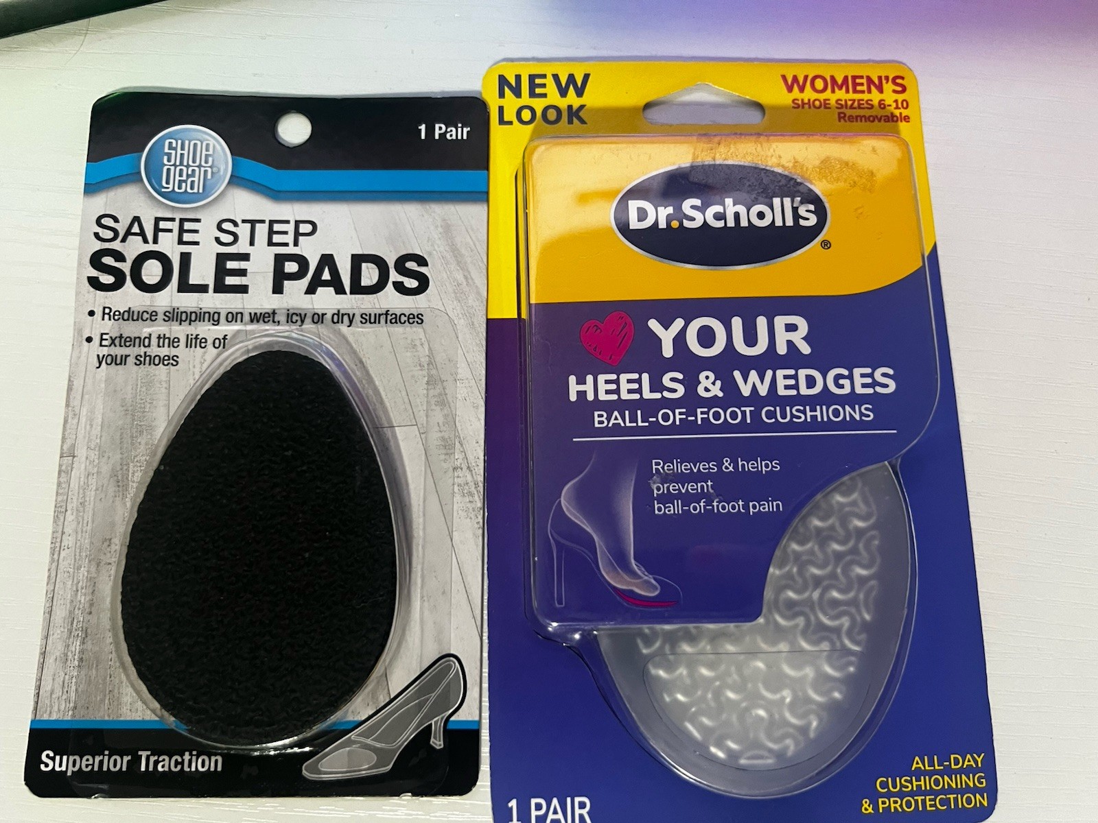 Gel Metatarsal Ball of Foot Cushions 4pc Dr. Scholl’s & Shoe Gear Pads Set