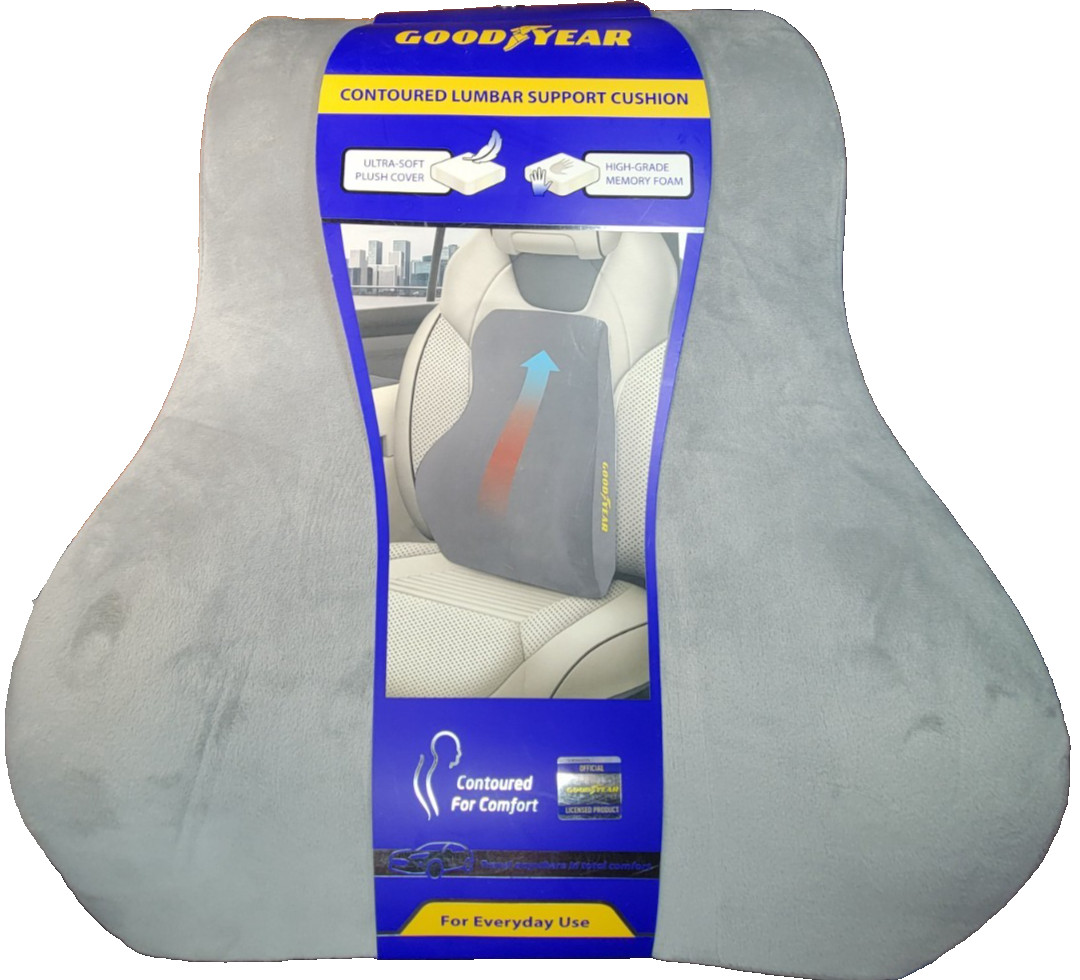 Goodyear Gy1016 Contoured Lumbar Support High Grade Memory Foam Washable Cover