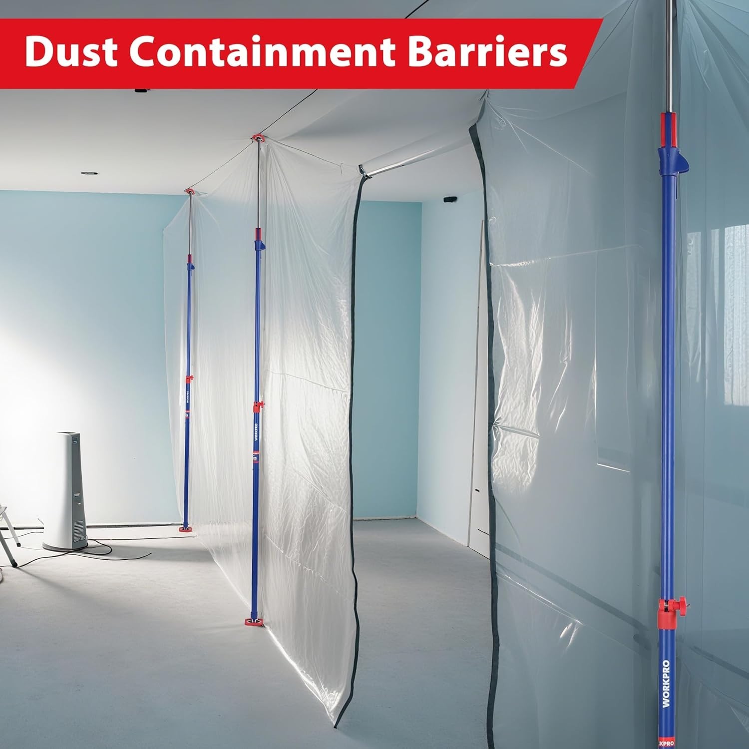 Support Pole Telescopic Adjustable Support Rod Cabinet Drywall Cargo 4 Pack