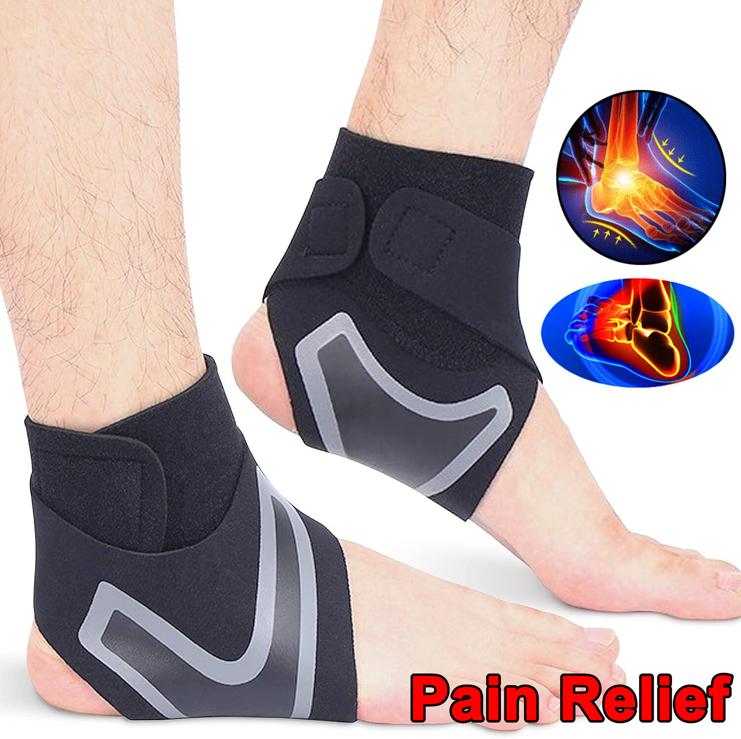 Ankle Support Compression Brace Arthritis Plantar Fasciitis Achilles Tendonitis