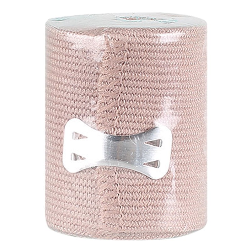 Roll Of Elastic Compression Bandage Wrap with Hooks, Athletic Sport Support Tape