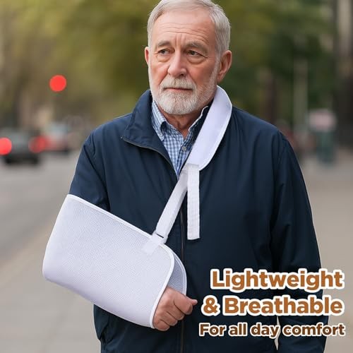 Mesh Arm Shoulder Sling – Breathable Adjustable Immobilizer, Left/Right