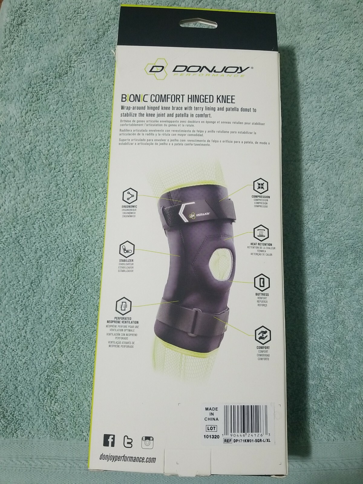 NEW DonJoy Performange Bonic Comfort Hinged Knee Brace/Joint Stabilization L/XL