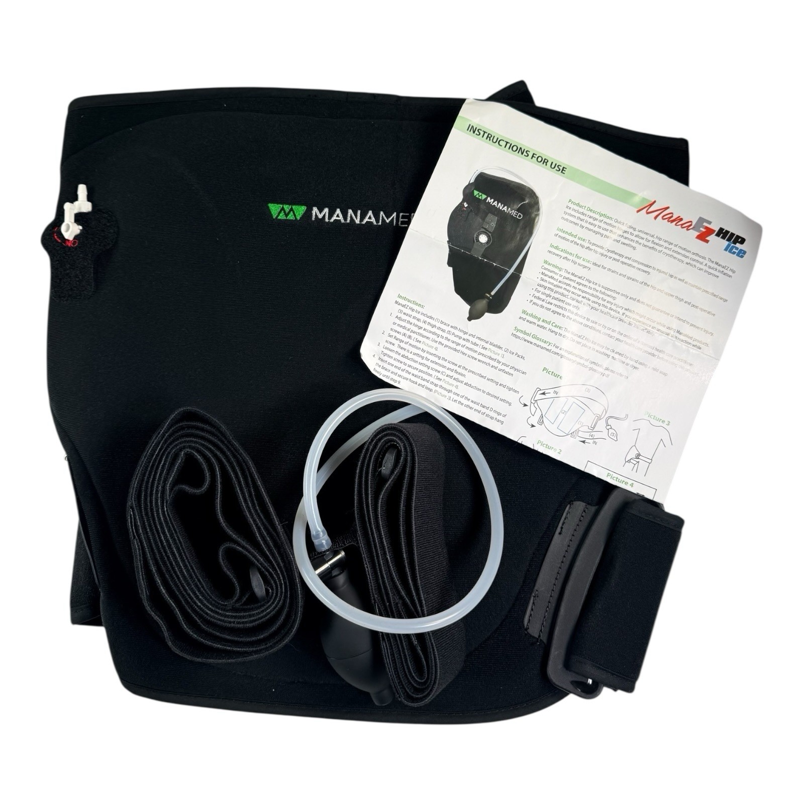 MANAMED Ez Hip Ice Range Of Motion Orthosis With Compression Without Ice Pack