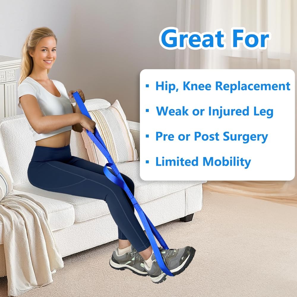 Inch Rigid Leg Lifter Strap with Multi Loops for Post Surgery Assistance