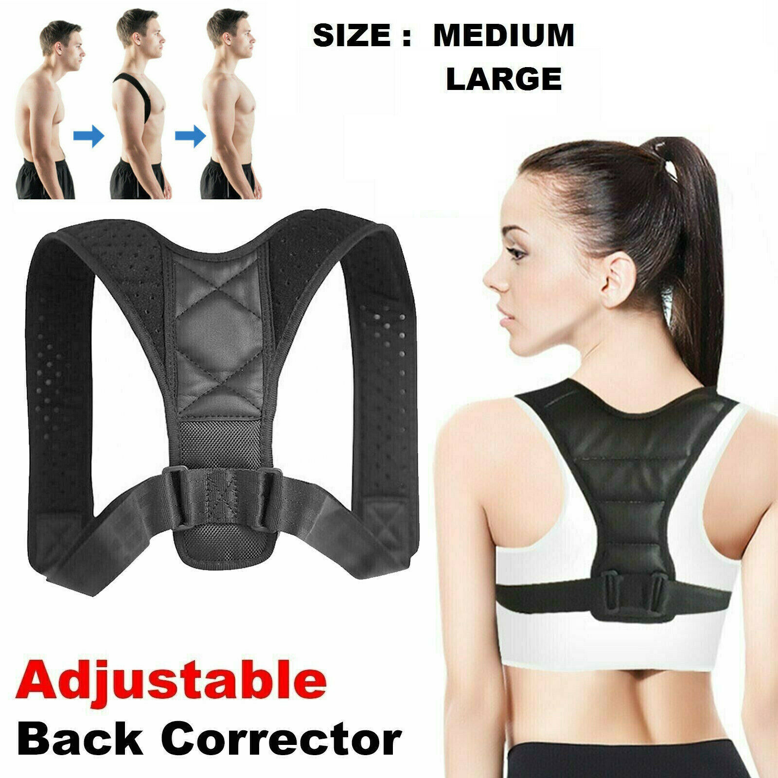 Clavicle Support Hunchback Straps Posture Corrector Brace Belt Back Corset