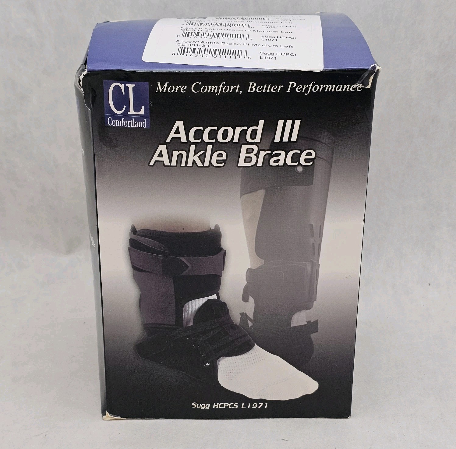 Comfortland Accord III Ankle Brace Medium Left CL-301-3-L Sz M 8.5-12 W 9.5-13