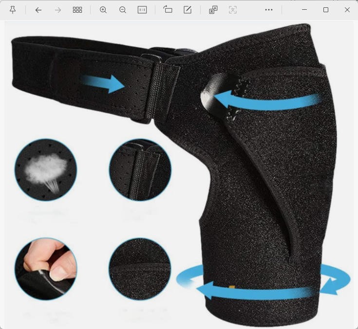 Kinetix Adjustable chest and arm straps Compression Shoulder Brace