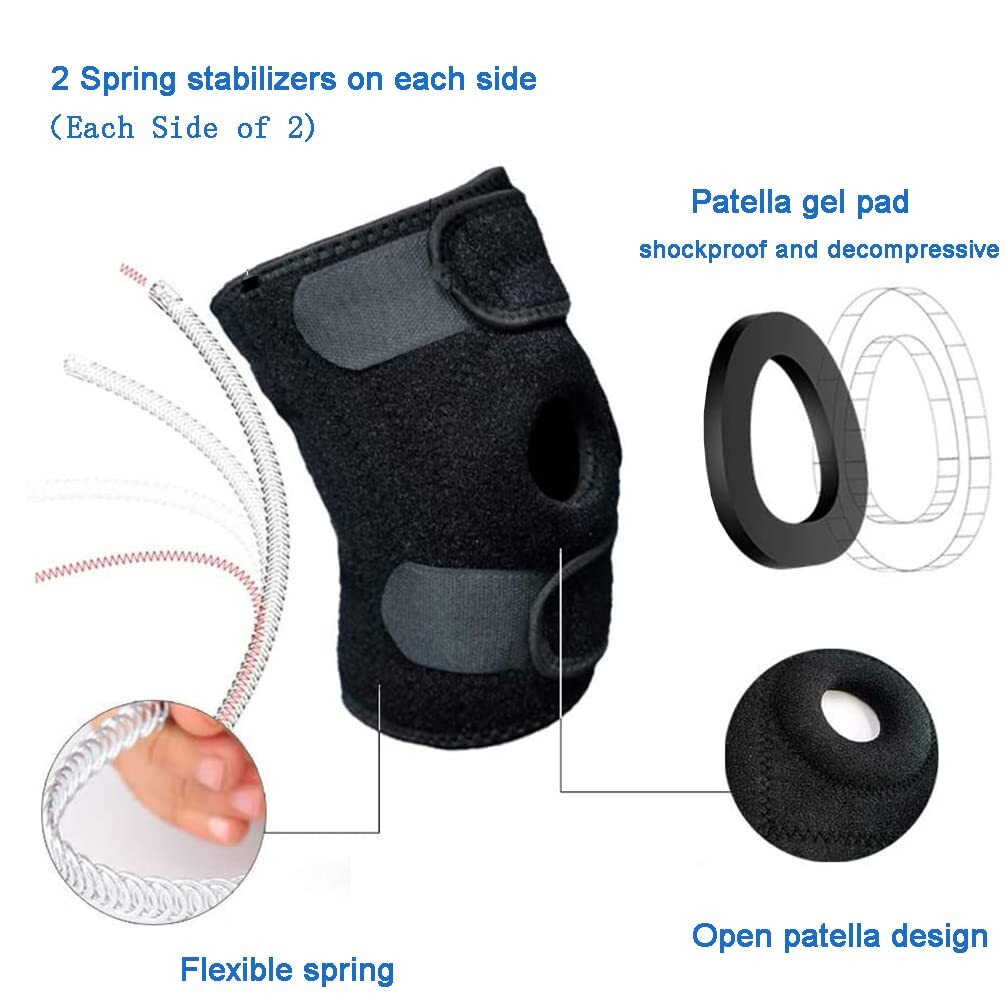 Adjustable Knee Braces Breathable Knee Pad Open Patella Stabilizer for Arthritis
