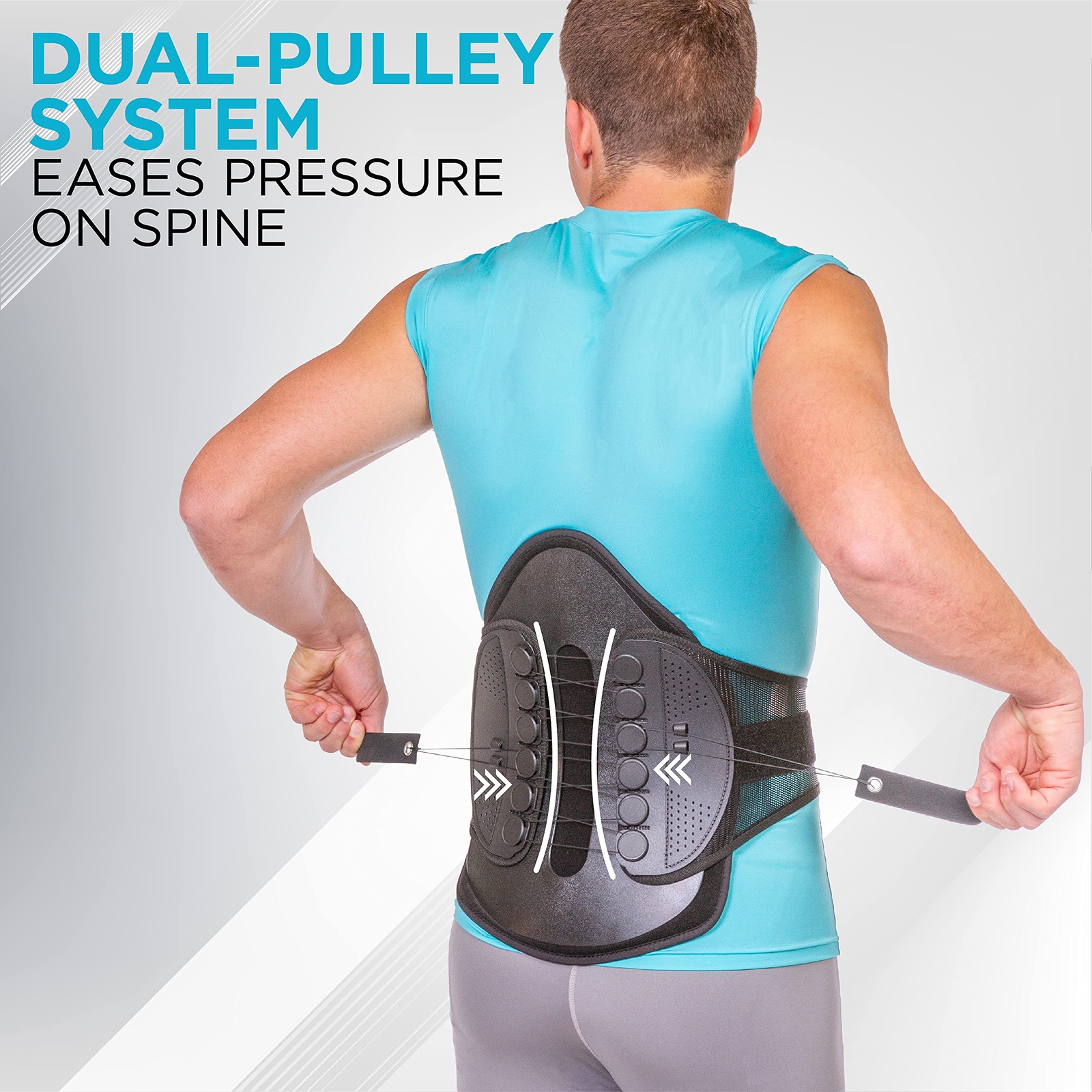 Lumbar Decompression Back Brace – Adjustable Semi-Rigid Lumbosacral Corset Be…